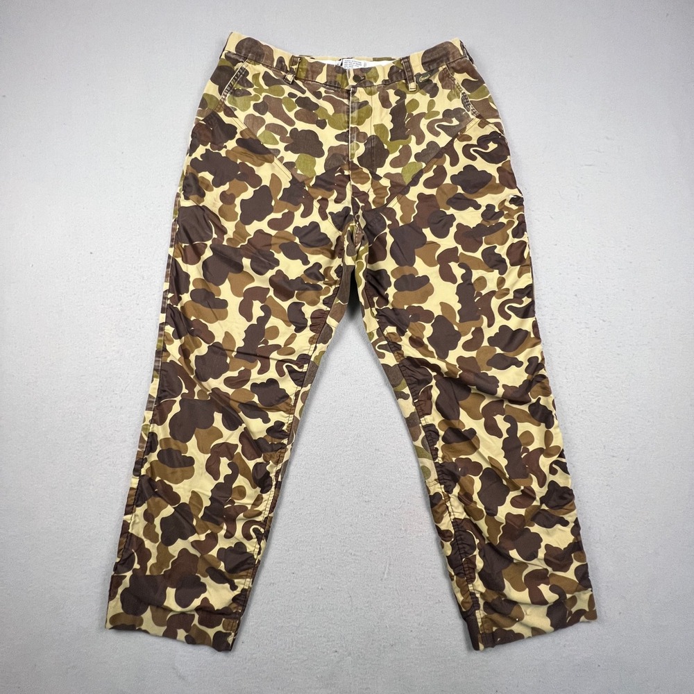VTG Gamehide Hunting Pants Mens 40 Duck Camo Nylon Faced Upland Field Trousers